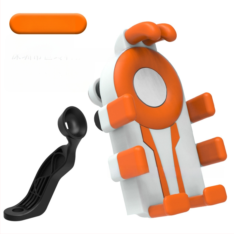 Държач за телефон за колоездене с осем щипки и антишокова конструкция (устройства 4,7–7 инча; пластмасов монтаж; универсално съвместим; за велосипед, мотоциклет и електрически транспорт)