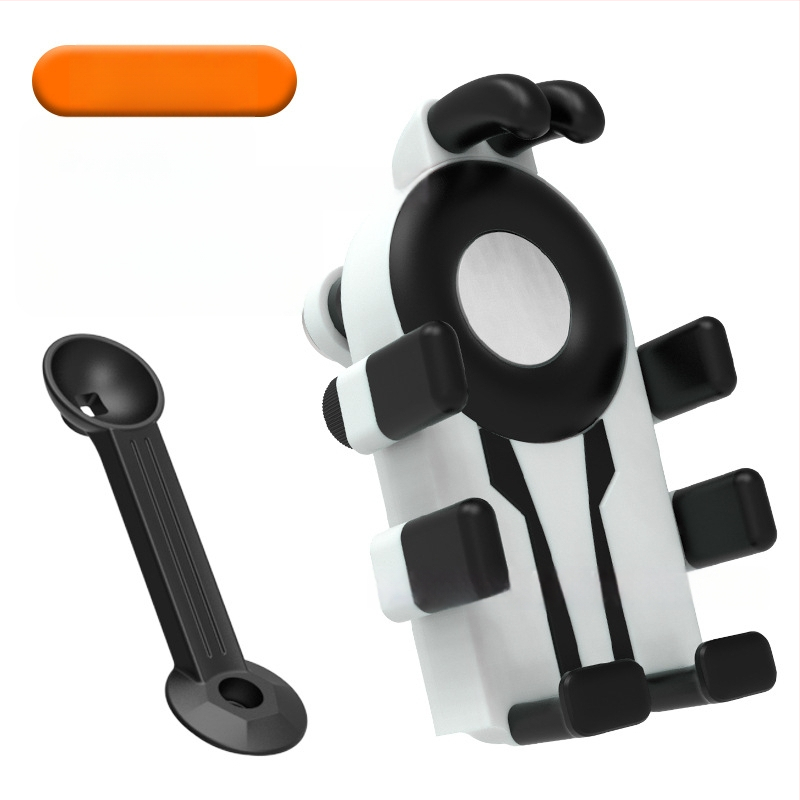 Държач за телефон за колоездене с осем щипки и антишокова конструкция (устройства 4,7–7 инча; пластмасов монтаж; универсално съвместим; за велосипед, мотоциклет и електрически транспорт)