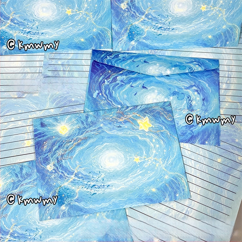 Комплект за писма: плик и листове офсетова хартия, стил китайски плик, без лого, без персонализация