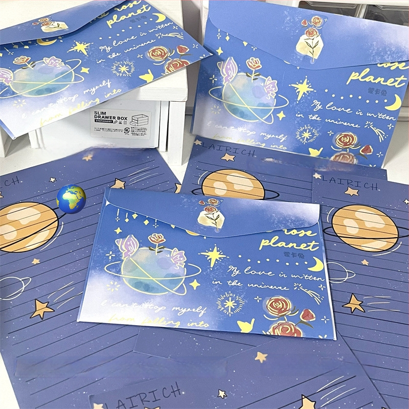 Комплект за писма: плик и листове офсетова хартия, стил китайски плик, без лого, без персонализация