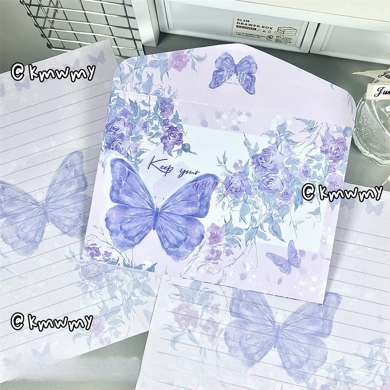 Комплект за писма: плик и листове офсетова хартия, стил китайски плик, без лого, без персонализация