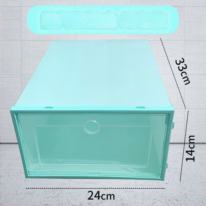 Διαφανές πλαστικό κουτί παπουτσιών με συρτάρι – πτυσσόμενο, καλυμμένο, στοιβαζόμενο, προστασία από σκόνη, 18 L χωρητικότητα, PP πλαστικό