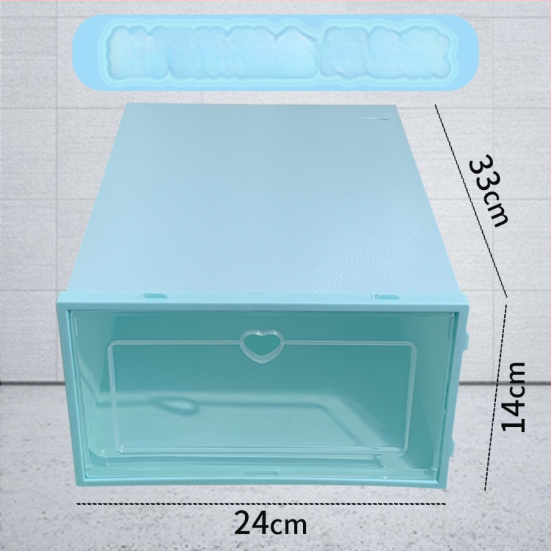 Διαφανές πλαστικό κουτί παπουτσιών με συρτάρι – πτυσσόμενο, καλυμμένο, στοιβαζόμενο, προστασία από σκόνη, 18 L χωρητικότητα, PP πλαστικό