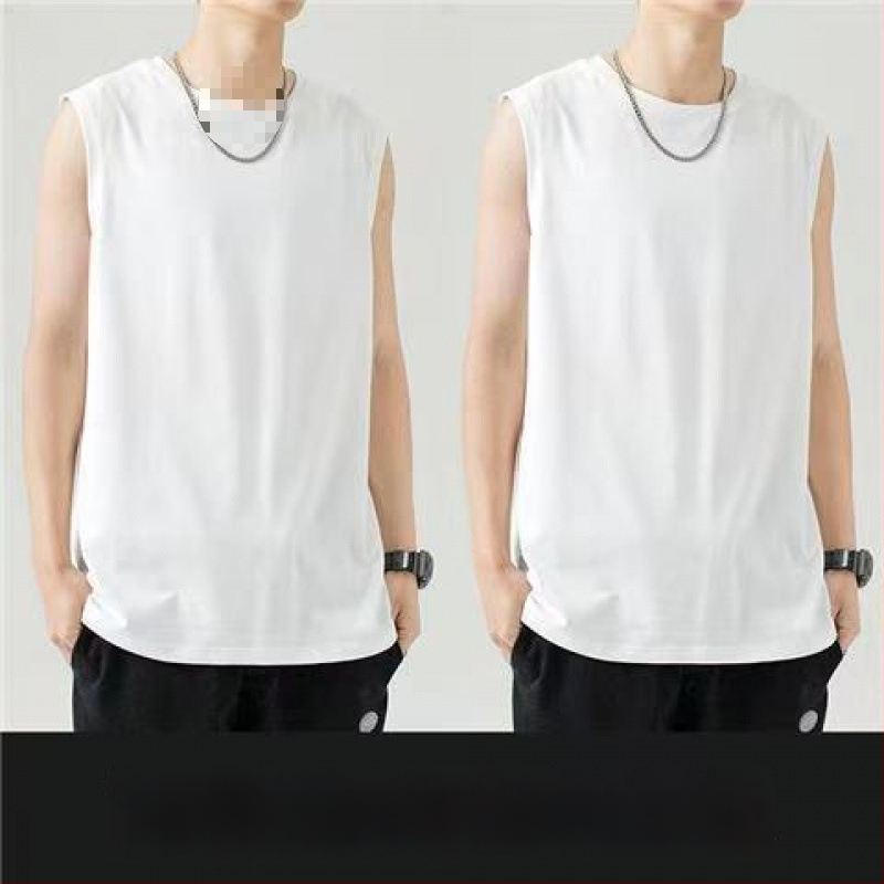 Αμάνικο βαμβακερό γιλέκο, χαλαρή γραμμή, εκτύπωση λογότυπου, 96% βαμβάκι