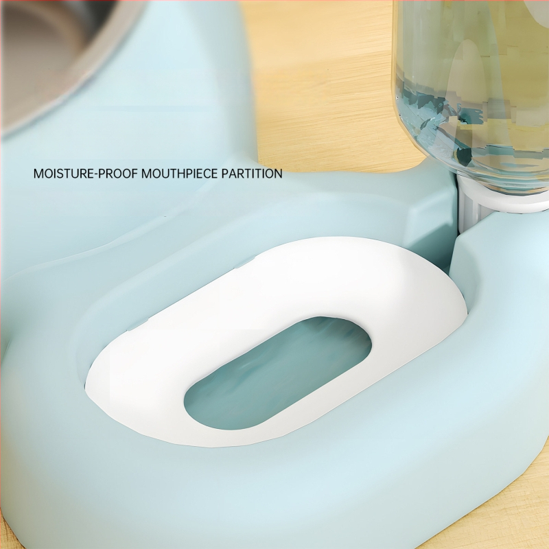 Vas dublu pentru animale de companie cu alimentator de apă automat pentru pisici și câini, corp separat, greutate 1 kg, nedetașabil, fără suport pentru aplicații