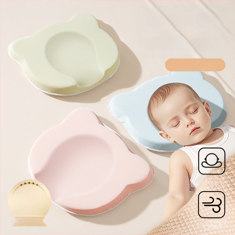 Μαξιλάρι διαμόρφωσης κεφαλιού νεογέννητου - διόρθωση σχήματος κεφαλιού, πρόληψη πλακέ κεφαλής, 0-6 μηνών, 100% βαμβάκι