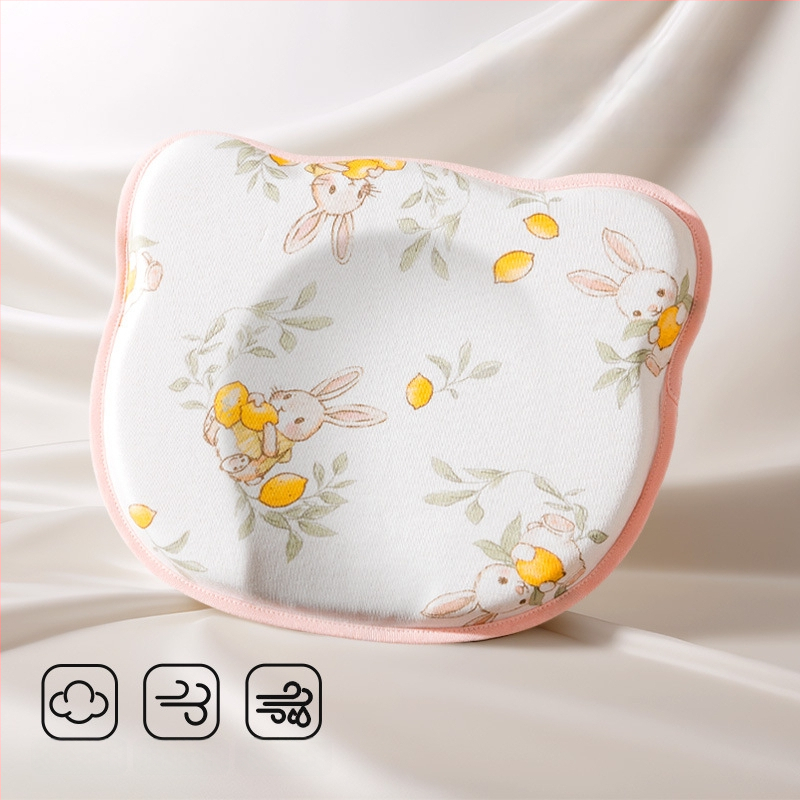 Μαξιλάρι διαμόρφωσης κεφαλιού νεογέννητου - διόρθωση σχήματος κεφαλιού, πρόληψη πλακέ κεφαλής, 0-6 μηνών, 100% βαμβάκι