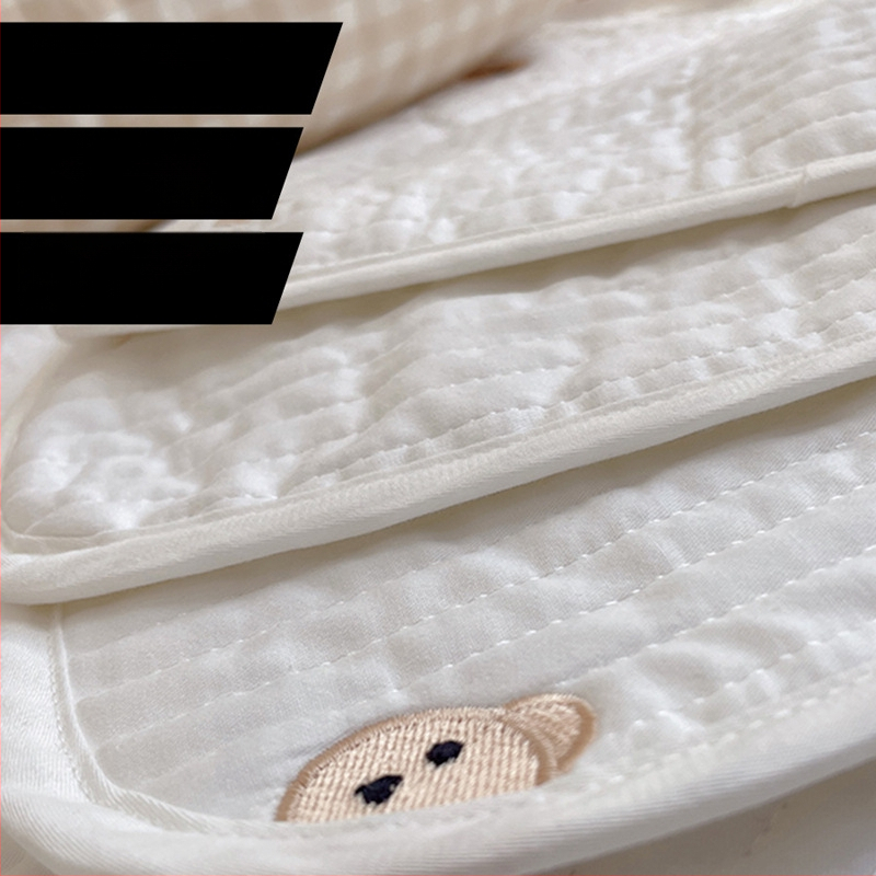 Νεογεννητικό μαξιλαράκι για επίπεδη κεφαλή, κορεατικού στυλ, quilted, 100% βαμβάκι, γέμισμα Kapok, ορθογώνιο, ύψος 1-5 cm