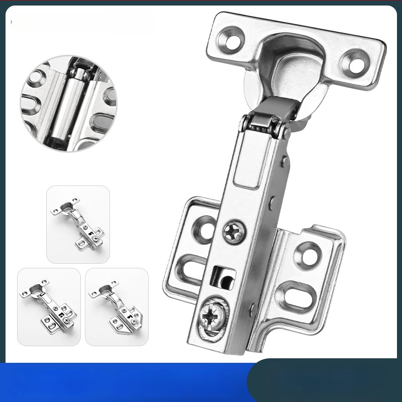 Μεντεσές πόρτας ντουλάπας με υδραυλική απόσβεση για ήσυχο άνοιγμα, νικελωμένος σώμα από χάλυβα ψυχρής έλασης, κατάλληλος για ξύλινες πόρτες/ντουλάπες