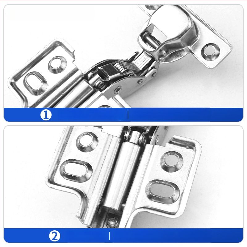 Μεντεσές πόρτας ντουλάπας με υδραυλική απόσβεση για ήσυχο άνοιγμα, νικελωμένος σώμα από χάλυβα ψυχρής έλασης, κατάλληλος για ξύλινες πόρτες/ντουλάπες