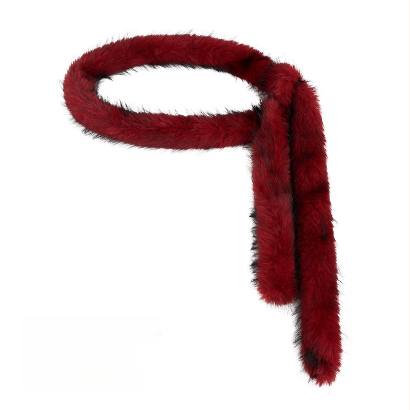 Bolyhos deréköv hosszú lánccal — Anyag: szintetikus szőr; Rókafarok szintetikus; Márka: Junpeng; Egyszeres körös öv; Minden évszakra alkalmas