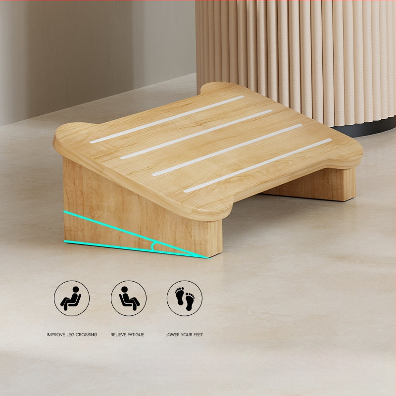 Fából készült lábtámasz az asztal alatt — modern minimalist stílus, többsfunkciós, beltéri használatra