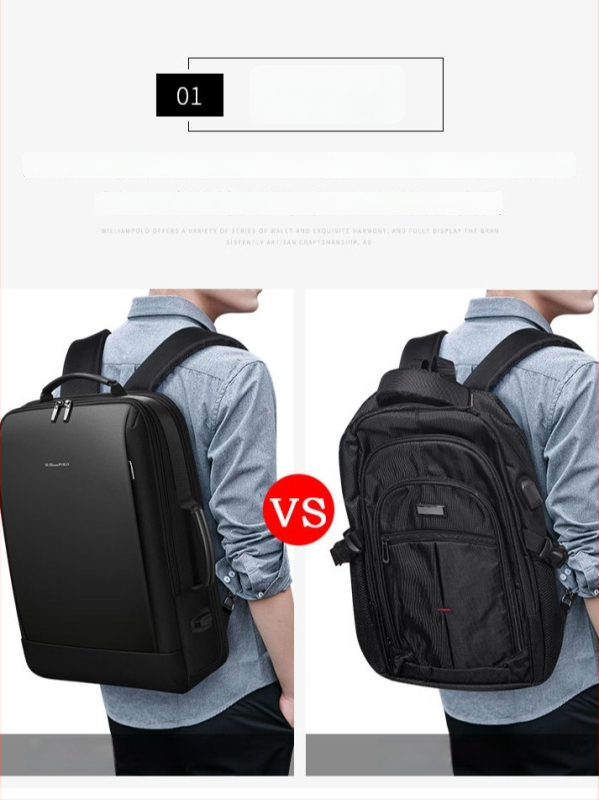 WILLIAMPOLO taška na notebook pre mužov — obchodné cestovanie, syntetická koža, kapacita pod 20 l, oblúkový ramenný remienok, vodeodolný