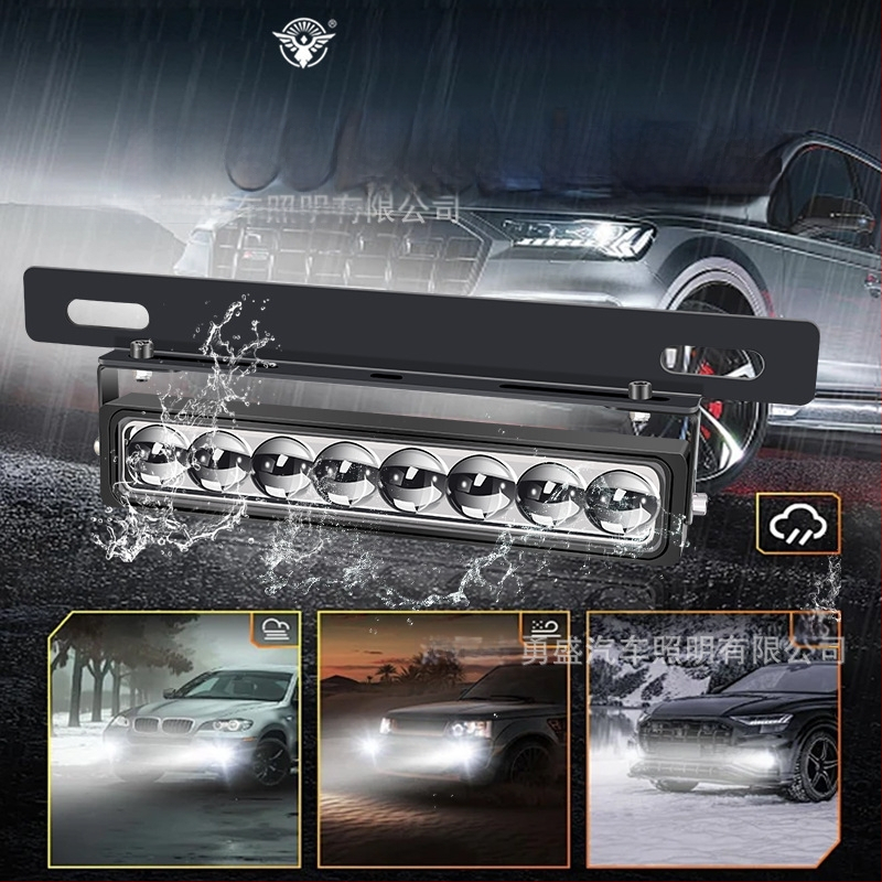 Φως πινακίδας κυκλοφορίας με 8 LED, αλουμινένιο περίβλημα, 8–85V, μακροεμβέλεια για οχήματα εκτός δρόμου