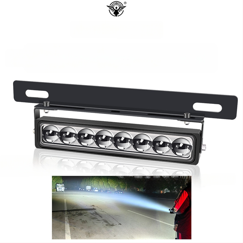 Φως πινακίδας κυκλοφορίας με 8 LED, αλουμινένιο περίβλημα, 8–85V, μακροεμβέλεια για οχήματα εκτός δρόμου