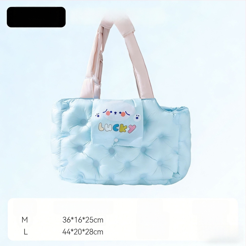 Geantă Sour Bear pentru animale de companie, pentru pisici și câini mici, cu umplutură moale din bumbac 3D, model desen animat, capacitate de până la 7,5 kg