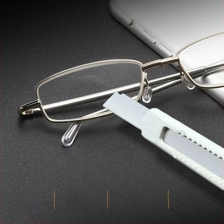 Сгъваеми портативни очила за четене с PC лещи, удароустойчиви и против синя светлина, метална овална рамка с пълен рамков дизайн, винтидж литературен стил