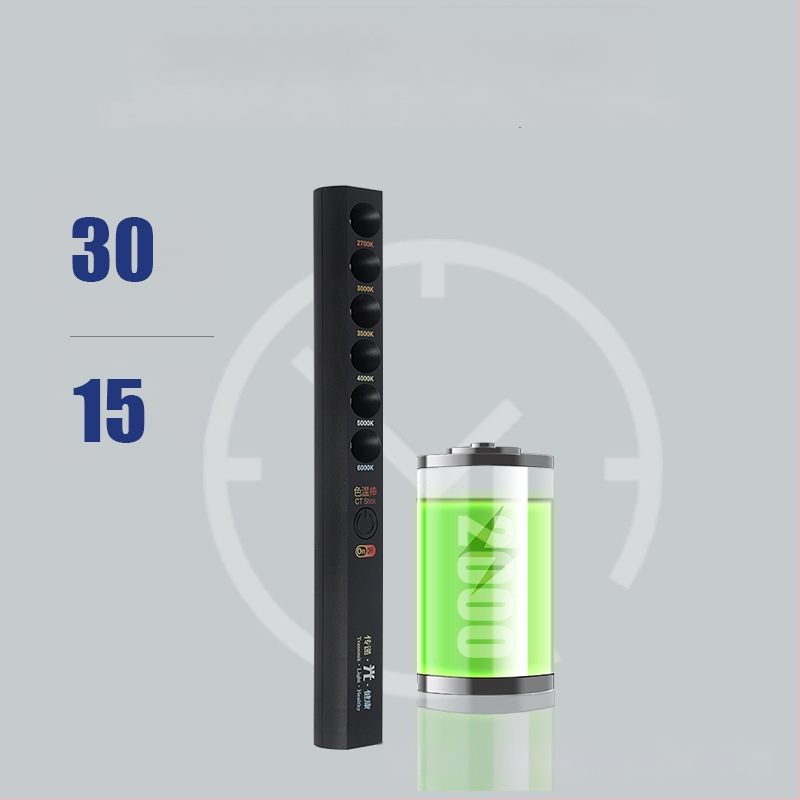 LED többfunkciós botlámpa színhőmérséklettel – hordozható színhőmérséklet-mérő eszköz (3W, 5V, 200 lm, IP40)