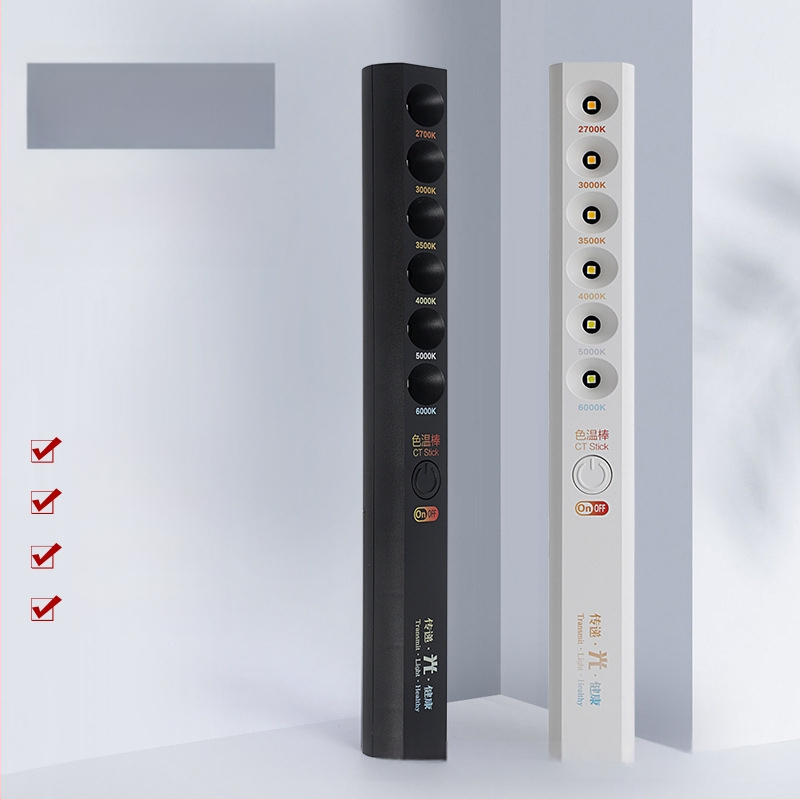 LED többfunkciós botlámpa színhőmérséklettel – hordozható színhőmérséklet-mérő eszköz (3W, 5V, 200 lm, IP40)