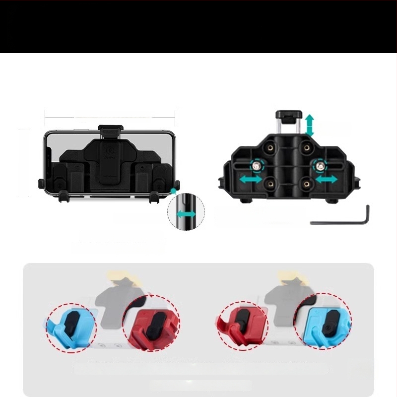 Мотоциклетен държач за телефон с въртяща се навигационна стойка и удароустойчив дизайн