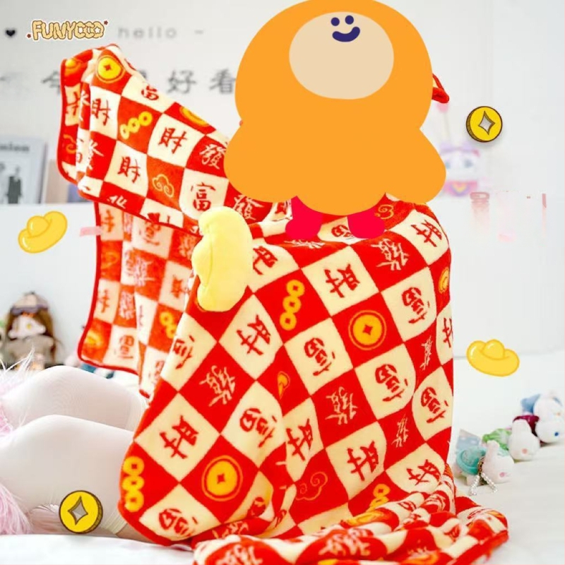 Flanel takaró geometriai mintával, poliészterből készült, alkalmas minden szezonra, modern kínai stílus