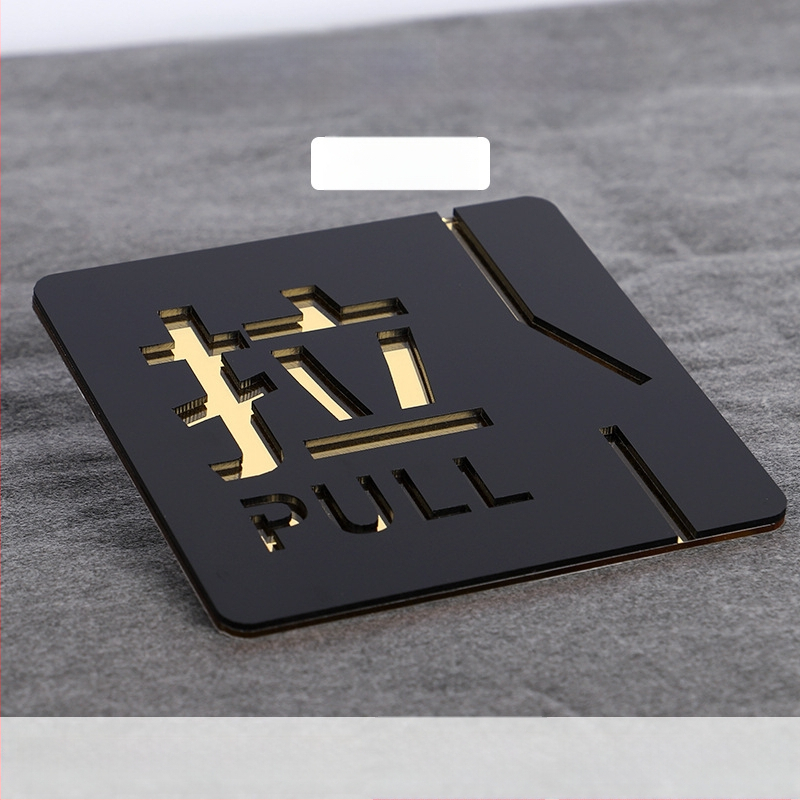 Push-pull 3D üreges akril ajtójelző, kettős rétegű, testreszabható, szállodák, irodák, bevásárlóközpontok