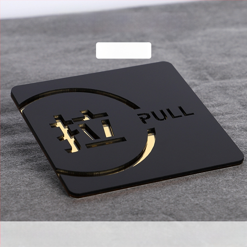 Push-pull 3D üreges akril ajtójelző, kettős rétegű, testreszabható, szállodák, irodák, bevásárlóközpontok