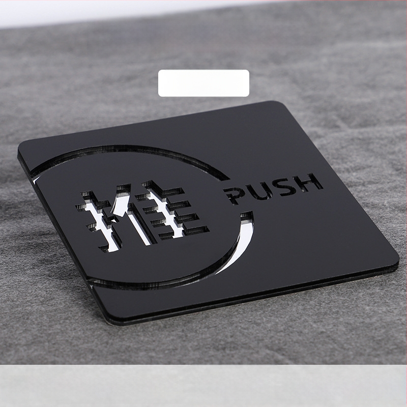 Push-pull 3D üreges akril ajtójelző, kettős rétegű, testreszabható, szállodák, irodák, bevásárlóközpontok