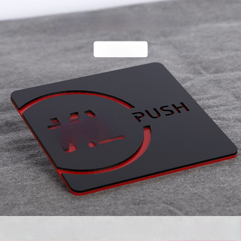 Push-pull 3D üreges akril ajtójelző, kettős rétegű, testreszabható, szállodák, irodák, bevásárlóközpontok