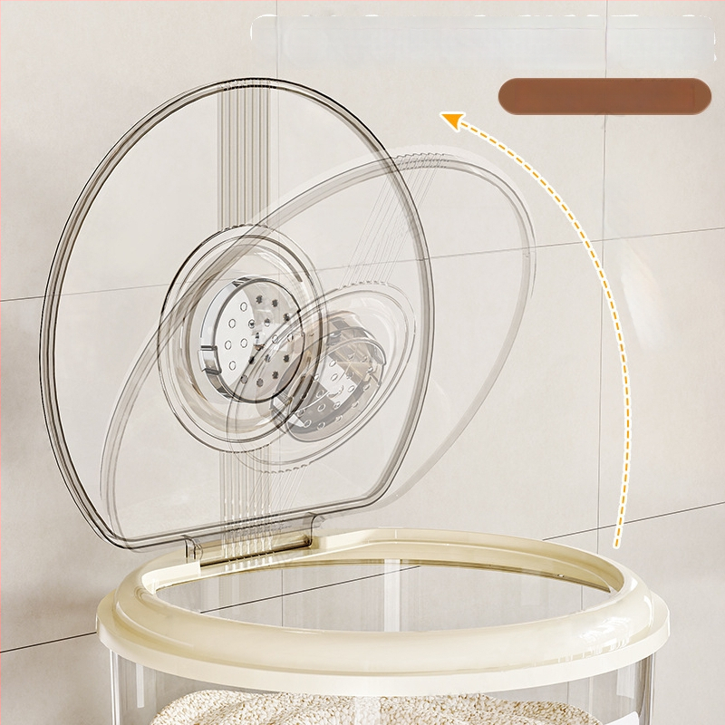 Кутия за съхранение на ориз – херметична, влагоустойчива и против насекоми, голям капацитет, кръгла пластмасова кутия PP за ориз