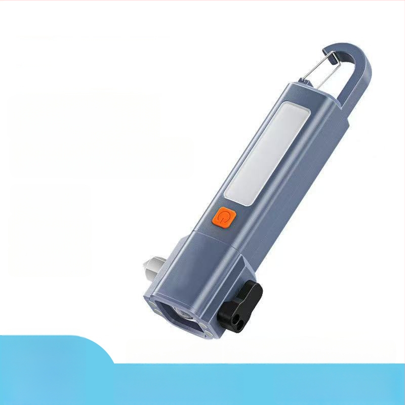 Χειροκίνητος φακός με αυτοκινητικό χτύπημα ασφαλείας και σπάσιμο τζαμιού, μπαταρία 18650 1200 mAh, 200 lm, IP56, φόρτιση 2–3 ώρες