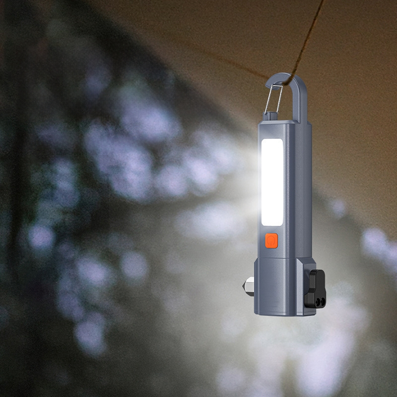 Χειροκίνητος φακός με αυτοκινητικό χτύπημα ασφαλείας και σπάσιμο τζαμιού, μπαταρία 18650 1200 mAh, 200 lm, IP56, φόρτιση 2–3 ώρες