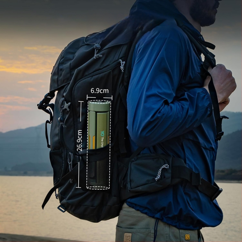 Τριποδάς τηλεσκοπικός φακός κατασκήνωσης με εξαιρετικά μεγάλη διάρκεια μπαταρίας, φορητό αναδιπλούμενο φανάρι σκηνής, λαμπτήρας πυρακτώσεως, επαναφορτιζόμενος, χωρητικότητα μπαταρίας 15600, μοντέλο YTH913929562711