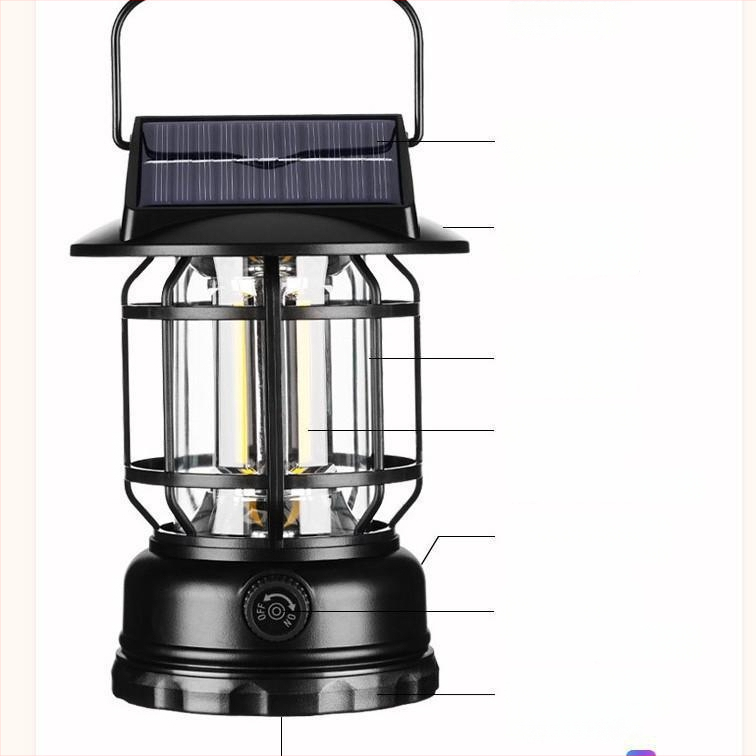 LED φανάρι κάμπινγκ – επαναφορτιζόμενο, με κουμπί και τηλεχειριστήριο