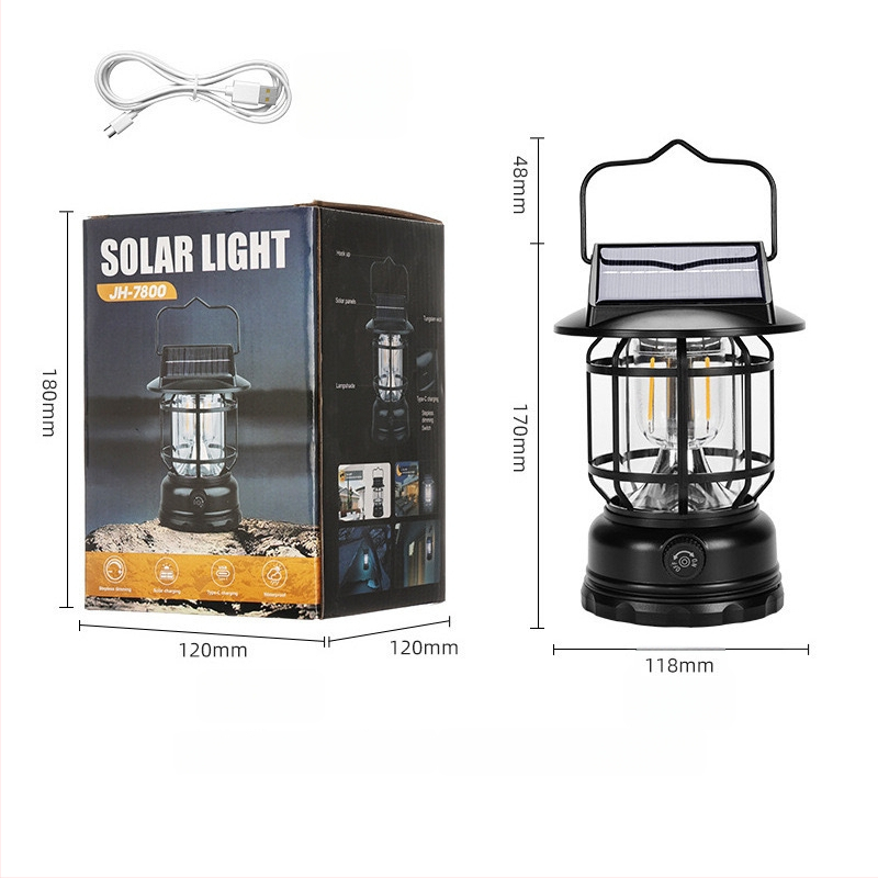 LED φανάρι κάμπινγκ – επαναφορτιζόμενο, με κουμπί και τηλεχειριστήριο