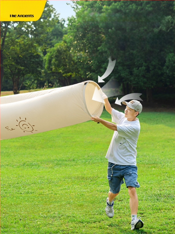 Φουσκωτός εξωτερικός καναπές με δυνατότητα ανάκλισης και ύπνου, χωρητικότητα 1-2 ατόμων, Oxford ύφασμα, χειροκίνητη αντλία — Primitive ancients