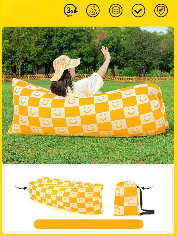 Φουσκωτός εξωτερικός καναπές με δυνατότητα ανάκλισης και ύπνου, χωρητικότητα 1-2 ατόμων, Oxford ύφασμα, χειροκίνητη αντλία — Primitive ancients