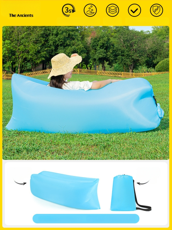 Φουσκωτός εξωτερικός καναπές με δυνατότητα ανάκλισης και ύπνου, χωρητικότητα 1-2 ατόμων, Oxford ύφασμα, χειροκίνητη αντλία — Primitive ancients