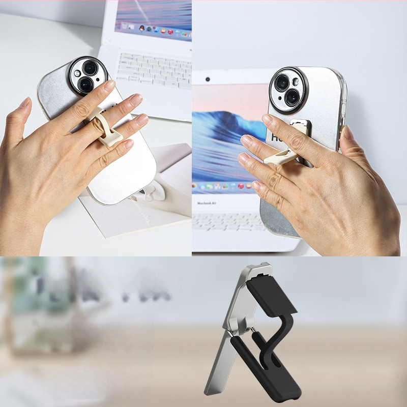 Пръстен държач за телефон, пластмасов, универсален, залепващ гръб