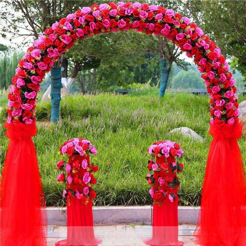 Vas esküvői boltív virágtartóval – teljes esküvői dekorációs készlet