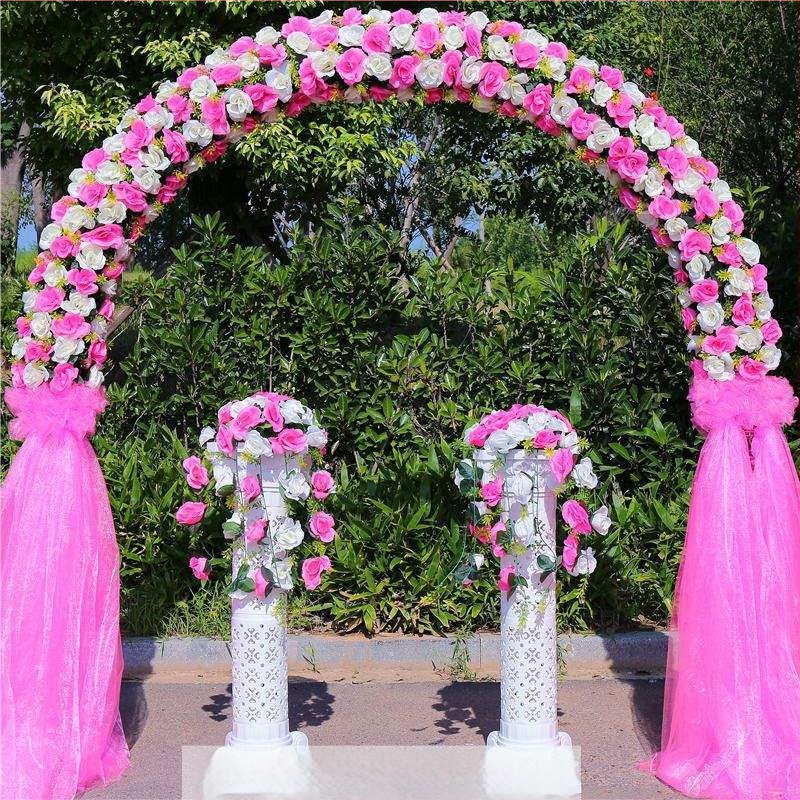 Vas esküvői boltív virágtartóval – teljes esküvői dekorációs készlet