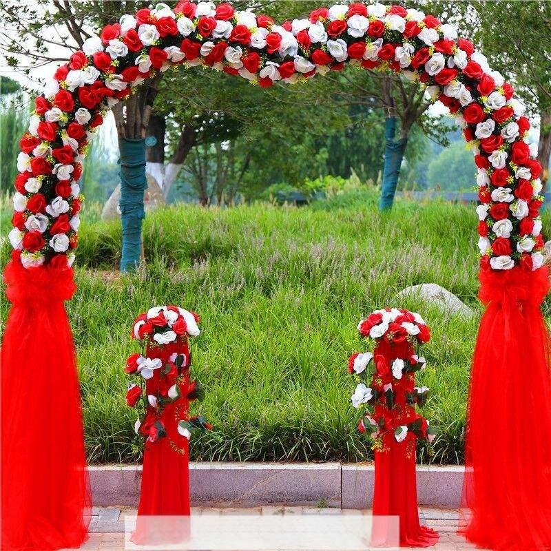 Vas esküvői boltív virágtartóval – teljes esküvői dekorációs készlet