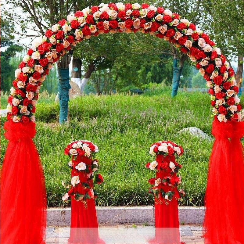 Vas esküvői boltív virágtartóval – teljes esküvői dekorációs készlet