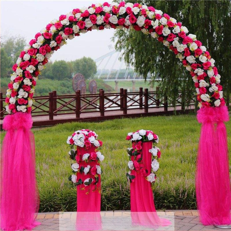 Vas esküvői boltív virágtartóval – teljes esküvői dekorációs készlet