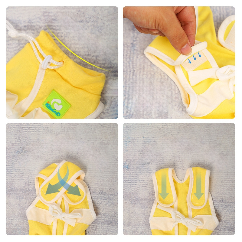 Ρούχο γάτας μετά τη στείρωση – αναπνεύσιμο βαμβακερό ρούχο για κατοικίδια με τρία σημεία στερέωσης: ελαστικό πουλόβερ, ιμάντας στην πλάτη, Velcro στην ουρά; προστατεύει από λοίμωξη, γλείψιμο και ροή γάλακτος; εφαρμοστό, αντι-τρίχες