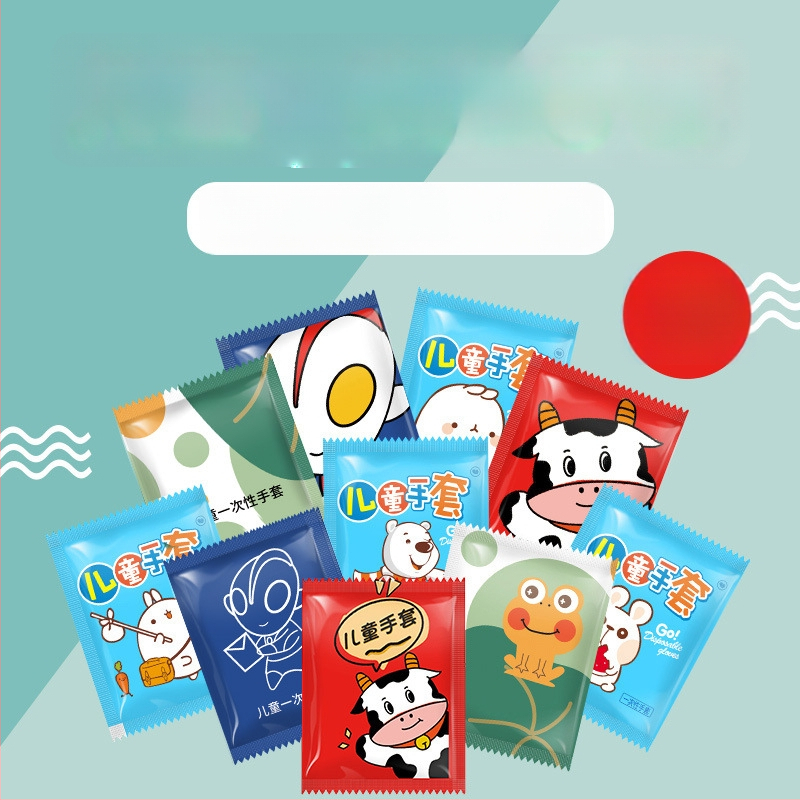 Egyszer használatos polietilen kesztyűk, átlátszóak, normál vastagságúak, logóval testreszabhatóak