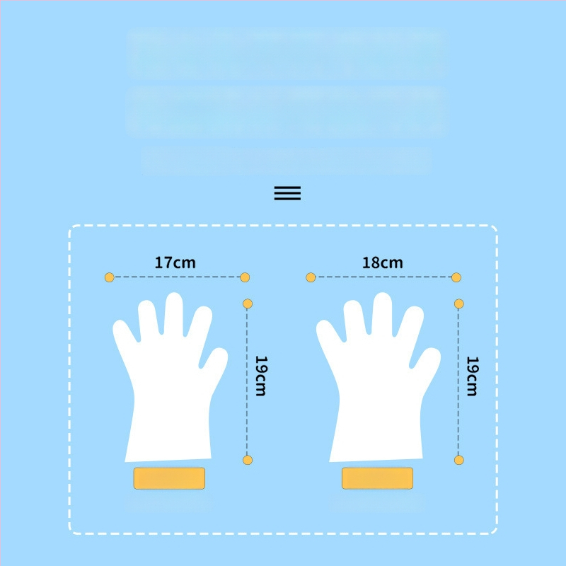 Egyszer használatos polietilen kesztyűk, átlátszóak, normál vastagságúak, logóval testreszabhatóak