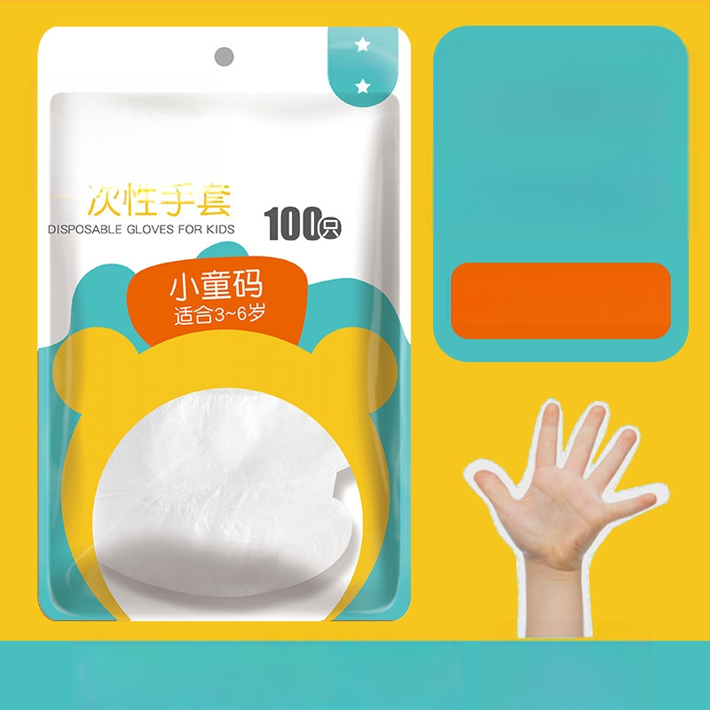 Egyszer használatos polietilen kesztyűk, átlátszóak, normál vastagságúak, logóval testreszabhatóak