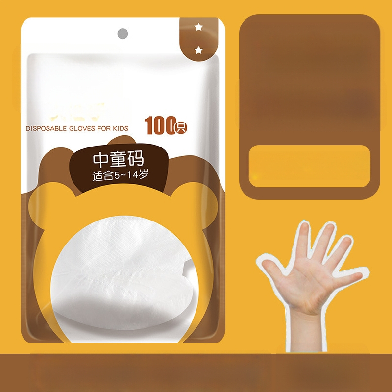 Egyszer használatos polietilen kesztyűk, átlátszóak, normál vastagságúak, logóval testreszabhatóak