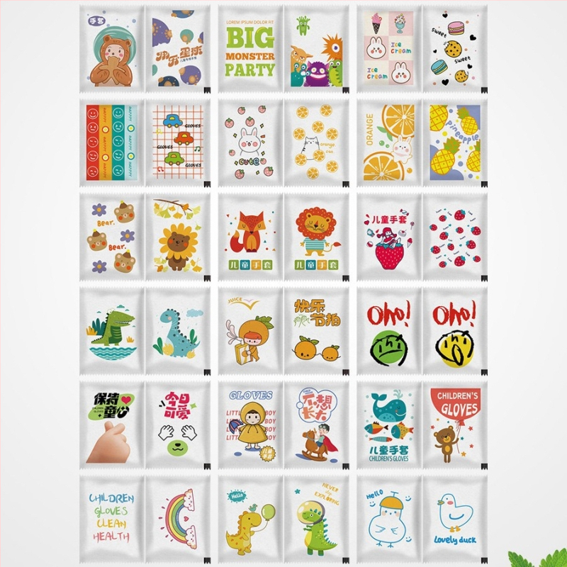 Egyszer használatos polietilen kesztyűk, átlátszóak, normál vastagságúak, logóval testreszabhatóak